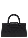 Tory Burch Quilted Rectangular Cross-body Bag With Top Handle In Black