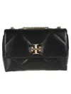 Tory Burch Kira Diamond Quilt Small Convertible Shoulder Bag In Black