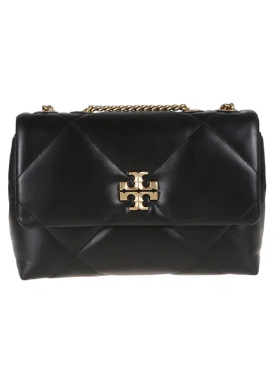 Tory Burch Black Kira Diamond Quilt Convertible Soft Leather Bag