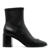 Tory Burch Cap-toe Heeled Ankle Boot In Black
