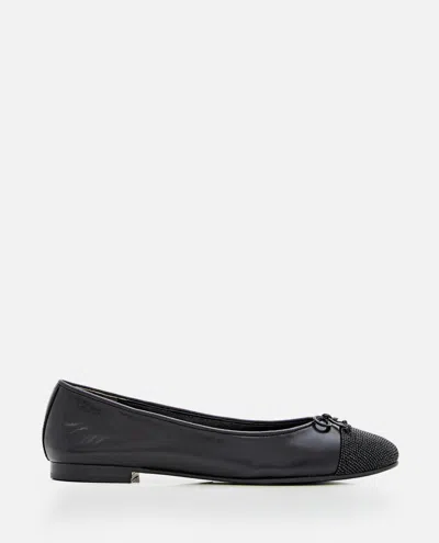 Tory Burch Cap-toe Pave Ballet In Nero