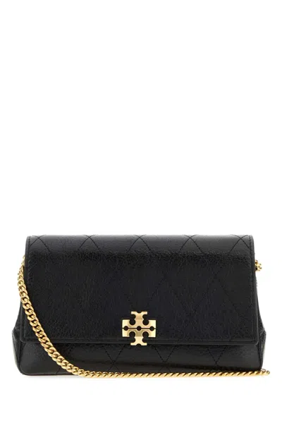 Tory Burch Black Leather Charlie Crossbody Bag