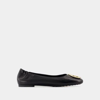 TORY BURCH TORY BURCH BLACK LEATHER CLAIRE BALLERINAS