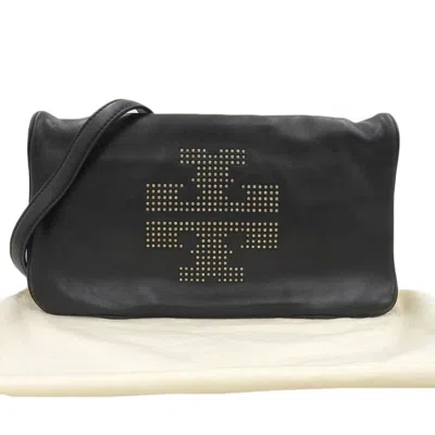 Pre-owned Tory Burch Black Leather Clutch Bag Shoulder Bag ()