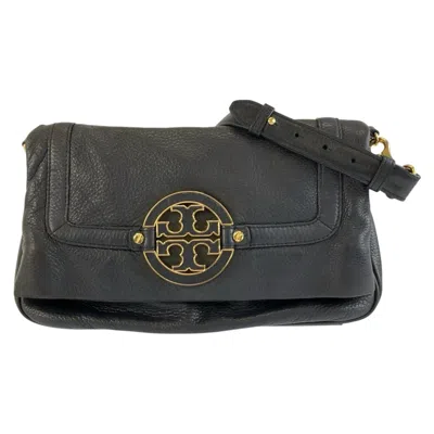 Pre-owned Tory Burch Black Leather Clutch Bag Shoulder Bag ()