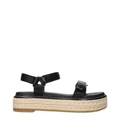 Tory Burch Black Leather Female Sandals