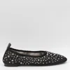 Tory Burch Ballerina With Crystals In Black