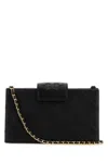Tory Burch Black Leather Fleming Crossbody Bag