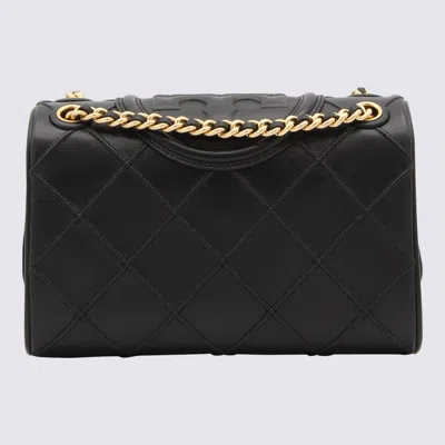 Tory Burch Black Leather Fleming Shouder Bag