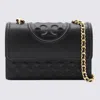 TORY BURCH BLACK LEATHER FLEMING SHOULDER BAG