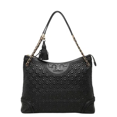 Pre-owned Tory Burch Black Leather Handbag Shoulder Bag ()