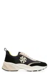 Tory Burch Black Leather High Top Sneakers In Black