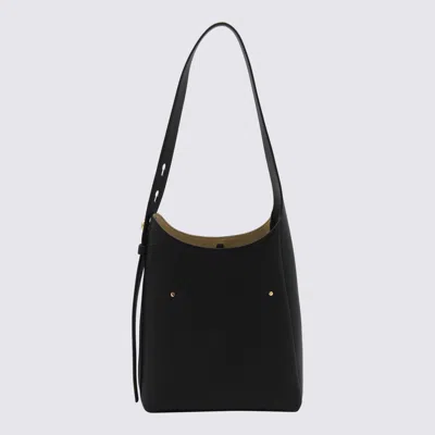 Tory Burch Black Leather Hobo Romy Small Shoulder Bag