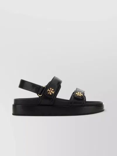 TORY BURCH BLACK LEATHER KIRA SANDALS