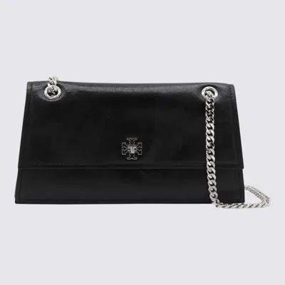 Tory Burch Black Leather Kira Turnlock Shoulder Bag