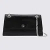 Tory Burch Kira Black Crossbody Bag With Chain Strap And Metallic Logo On The Front In Leather Woman In Black