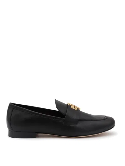 TORY BURCH BLACK LEATHER LOAFERS