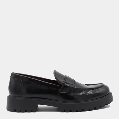 Tory Burch Black Leather Loafers