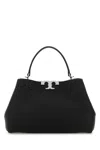 Tory Burch Black Leather Medium Eleanor Handbag In Black