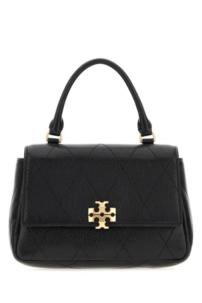 Tory Burch Black Leather Mini Charlie Handbag