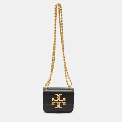 Pre-owned Tory Burch Black Leather Mini Eleanor Crossbody Bag