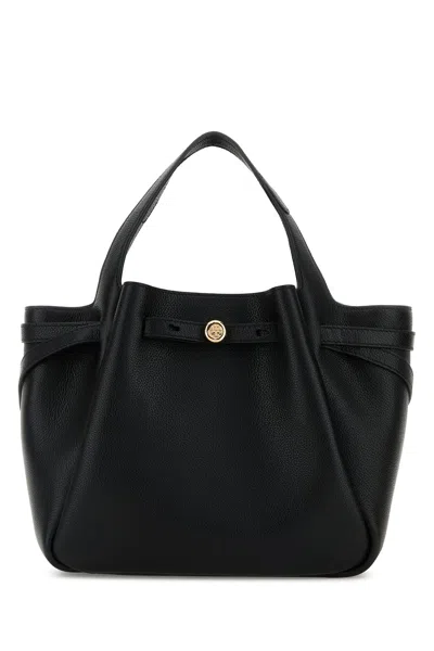 Tory Burch Black Leather Romy Bucket Bag