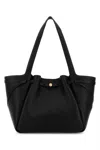 Tory Burch Black Leather Romy Shopping Bag In Black