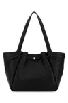 Tory Burch Black Leather Romy Shopping Bag In Black