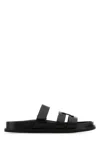 Tory Burch Sport Slide Leather Sandals In Black