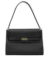 Tory Burch Structured Leather Shoulder Bag With Gold-tone Clasp