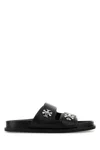 Tory Burch Sporty Slider Sandal With Swivel Details In Black