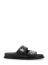 Tory Burch Double Strap Leather Flat Sandals