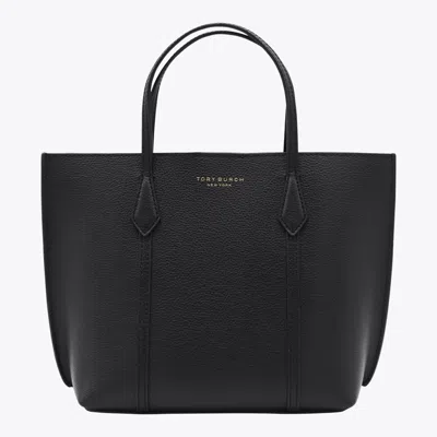 Tory Burch Black Leather Small Perry Totes
