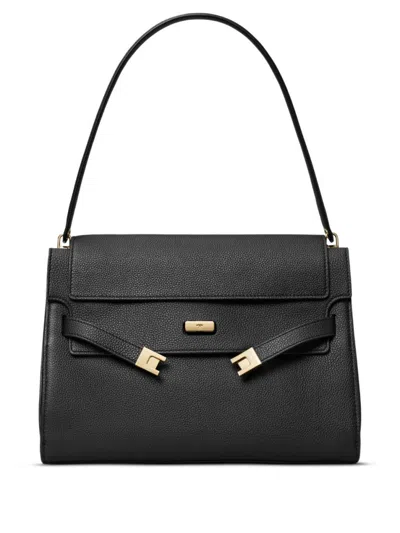 TORY BURCH BLACK LEE RADZIWILL LARGE SHOULDER BAG