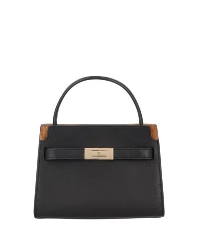 Tory Burch Black Lee Radziwill Mini Satchel In Red