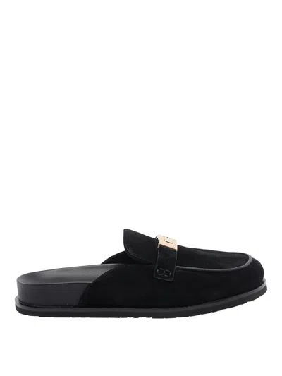Tory Burch Black Leelee Mules In Multi