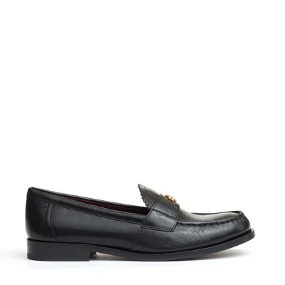 Tory Burch Woman Loafers Black Size 8 Leather