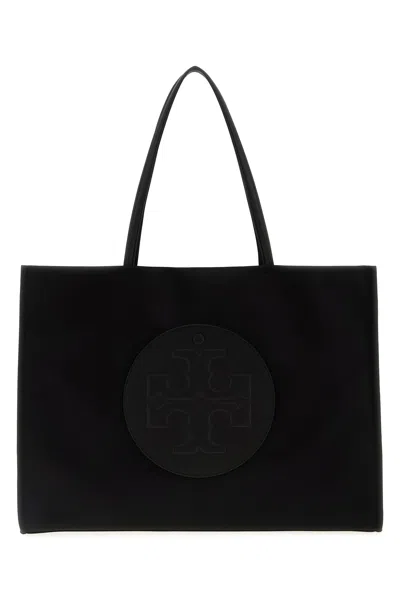 Tory Burch Black Nylon Ella Shopping Bag