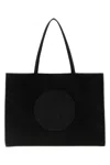 Tory Burch Black Nylon Ella Shopping Bag In Black