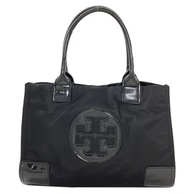 Pre-owned Tory Burch Black Nylon Patent Leather Tote Bag ()