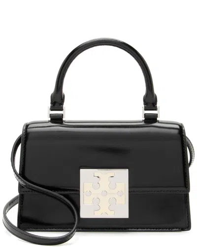 Tory Burch Black Patent Leather Bon Bon Mini Top Handle (authentic Pre-loved)