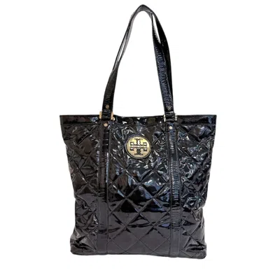 Pre-owned Tory Burch Black Patent Leather Tote Bag ()