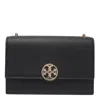 Tory Burch Black Pebbled Leather Miller Shoulder Bag