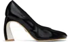 Tory Burch Black Peep Toe 90mm Heels In Perfect Black