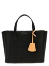 Tory Burch Perry Small Leather Tote Bag In Negro