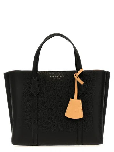 Tory Burch Perry Small Leather Tote Bag In Negro