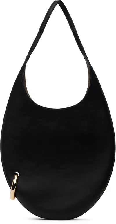 Tory Burch Black Pierced Bag In Black/gold