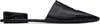 Tory Burch Black Pierced Mules In Perfect Black / Silv