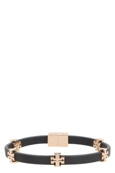 Tory Burch Black Polyurethane Bracelets
