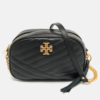 Pre-owned Tory Burch Black Quilted Leather Kira Camera Shoulder Bag